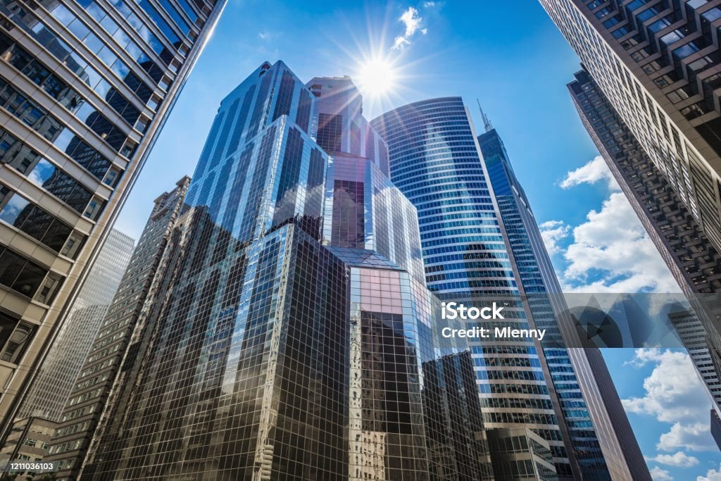 Business buildings downtown